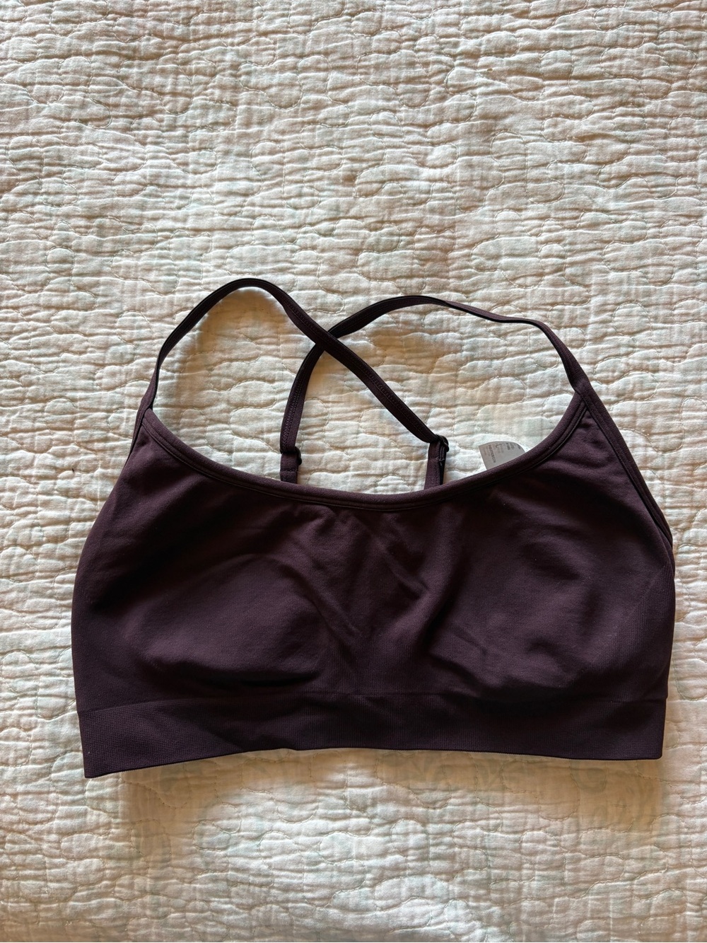 Fabletics Seamless Strappy Bralette - Plum